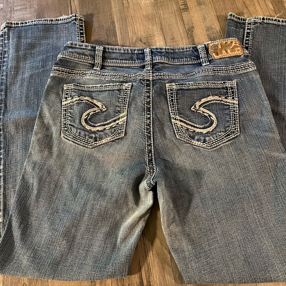 Silver Jeans Women's Boot Cut Thick Stitch Long